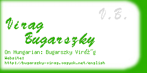 virag bugarszky business card